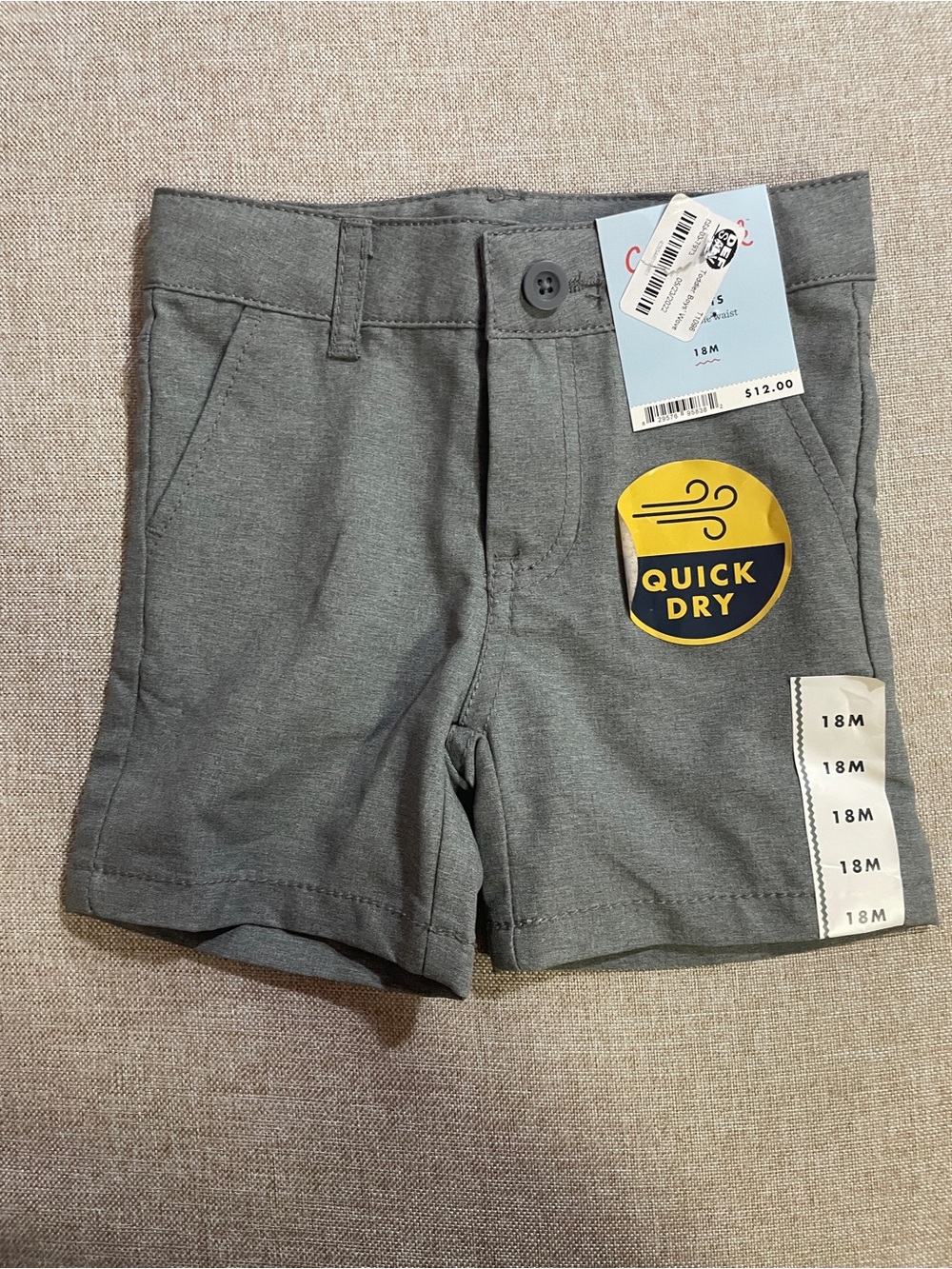 Cat & Jack Gray Quick-Dry Toddler Shorts